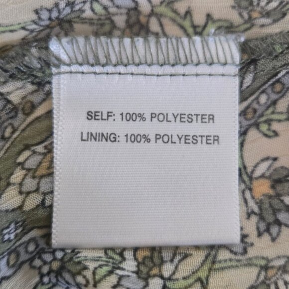 Rose & Olive XL Womens Sheer Paisley Tunic Long Sleeve V Neck Top - Picture 7 of 8